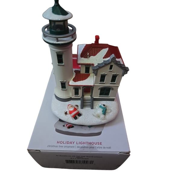 Hallmark Keepsake 2023 Holiday Lighthouse 12th in Series MAGIC LIGHT NEW in Box - Picture 3 of 4
